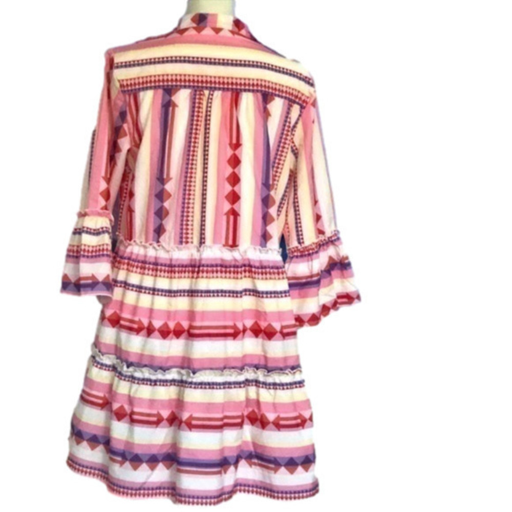 NWT Made with love ❤️ Vibrant Colorful Full Sleeve Dress Size L - Picture 2 of 6